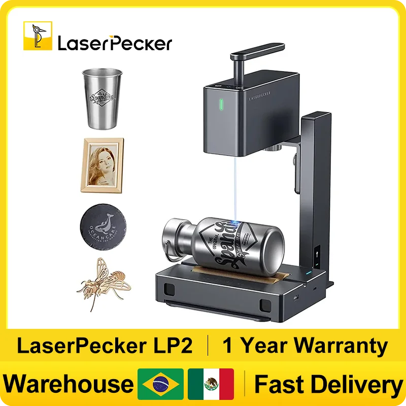 Industrial Laser Cutting - Laserpecker-ポータブルレーザー彫刻機,5W, Bluetooth, CNC, DIY,超高速,lp2