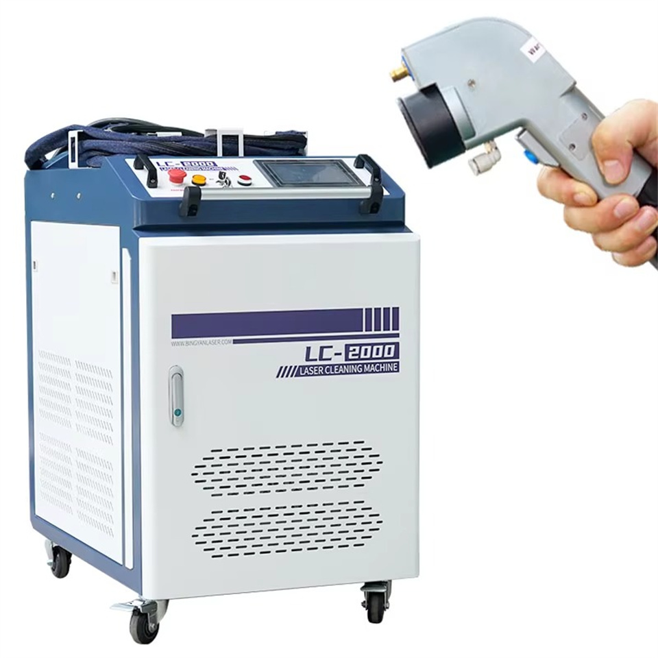 Portable Laser Rust Removal - ハンドヘルドポータブルJPT 500w 1000w 2000w錆油除去ファイバーレーザー洗浄機（木材、金属、石、レンガ用）