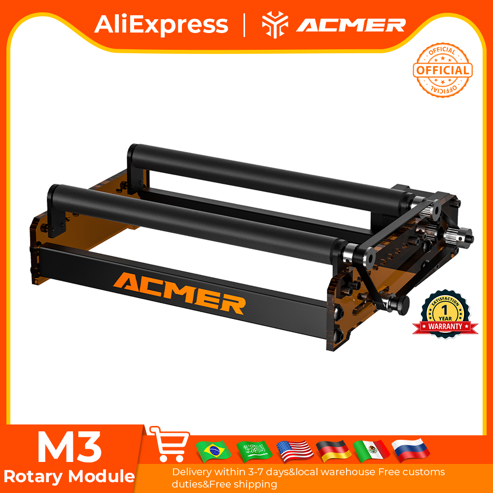 Industrial Laser Cutting - ACMER M3 レーザーロータリーローラー 360 ° 回転