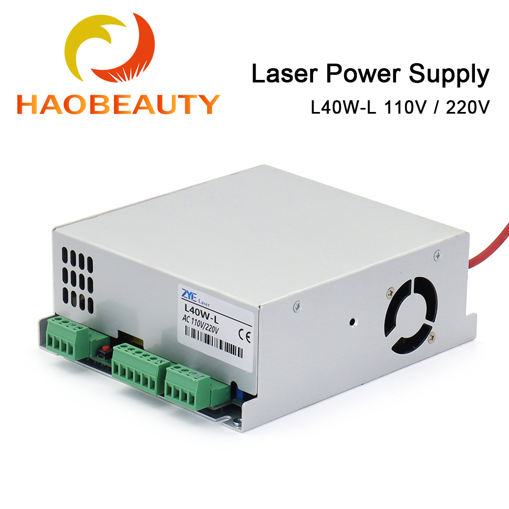 Industrial Laser Equipment - HAOBEAUTY-CO2レーザー電源、高電圧彫刻切断機、40w、110v、220v、MYJG-40