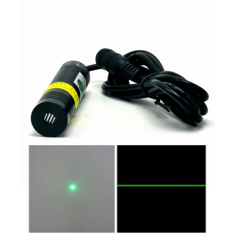 Industrial Laser Module - ダイオードレーザーモジュール18x 75mm,532nm,10mw/30mw/50mw,グリーンライト,ドット/ライン