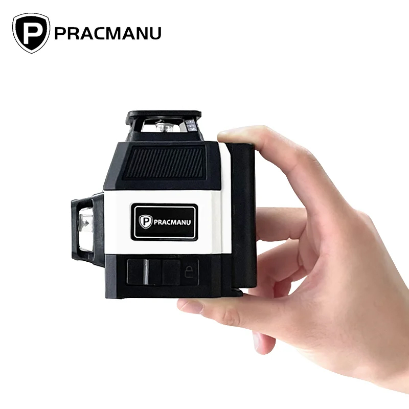 Industrial Laser Level - プラクマチュウ-ミニ3Dレーザーレベル,12ライン,セルフレベリング,水平および垂直クロスライン,超強力なグリーンビーム,360