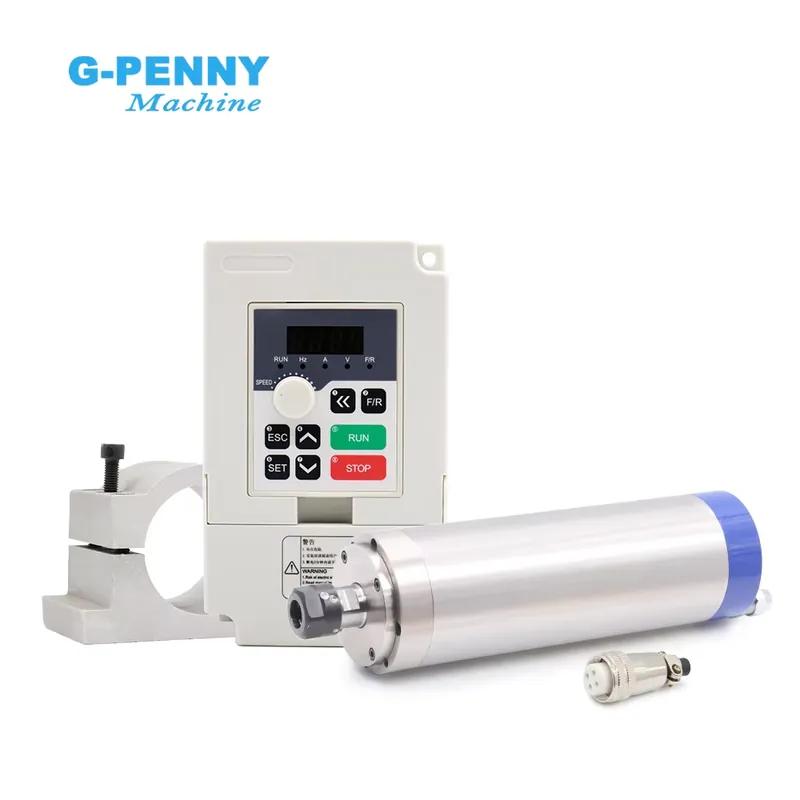 Cnc Milling Machine - カスタマイズG-PENNY 110v/220v 1.5kw ER16 D65水冷スピンドルモーターキット インバーターブラケット