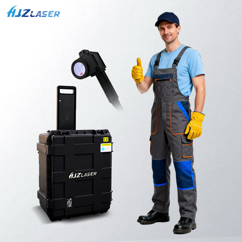 Portable Laser Rust Removal - ポータブル500Wパルスレーザー洗浄機、金属・木材表面の錆除去システム、バックパック＆スーツケースデザイン