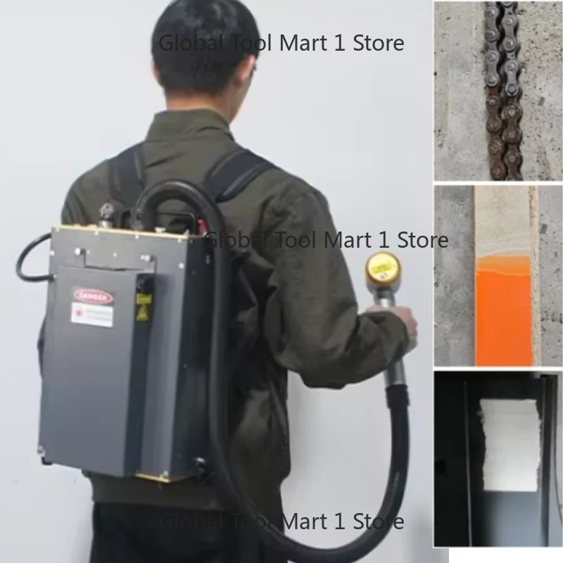 Portable Laser Rust Removal - 200W 300W 油汚れ除去効率的な洗浄錆除去13kgポータブルバックパックパルスレーザー洗浄機