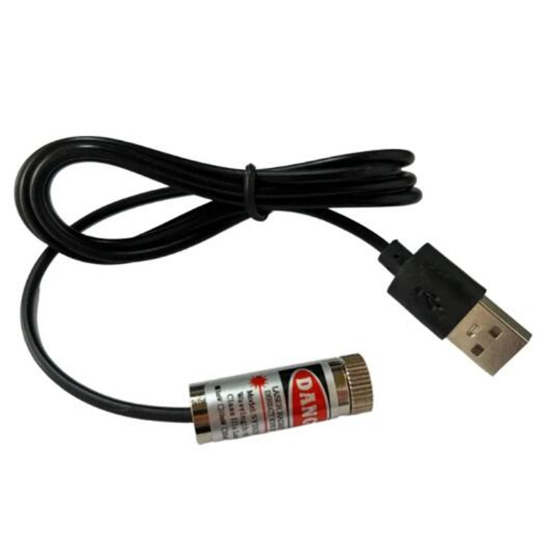 Industrial Laser Training - USB コネクタレーザーモジュール 12 ミリメートル 5mw 調整可能なフォーカス赤色ダイオードレーザーヘッド工業用レベル