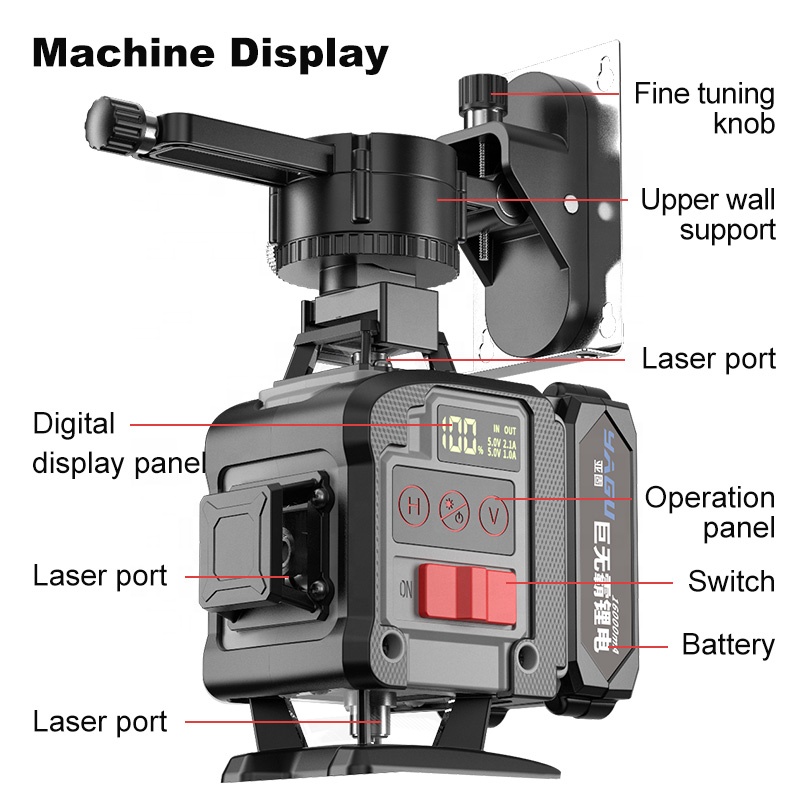 産業用高精度リチウム電池グリーンレーザーレベル - Industrial Laser Level のレビューと価格