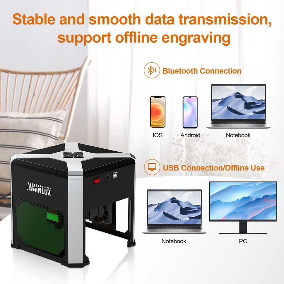 Wainlux レーザー彫刻機 K6 マークプリンターカッタ - Industrial Laser Equipment のレビューと価格