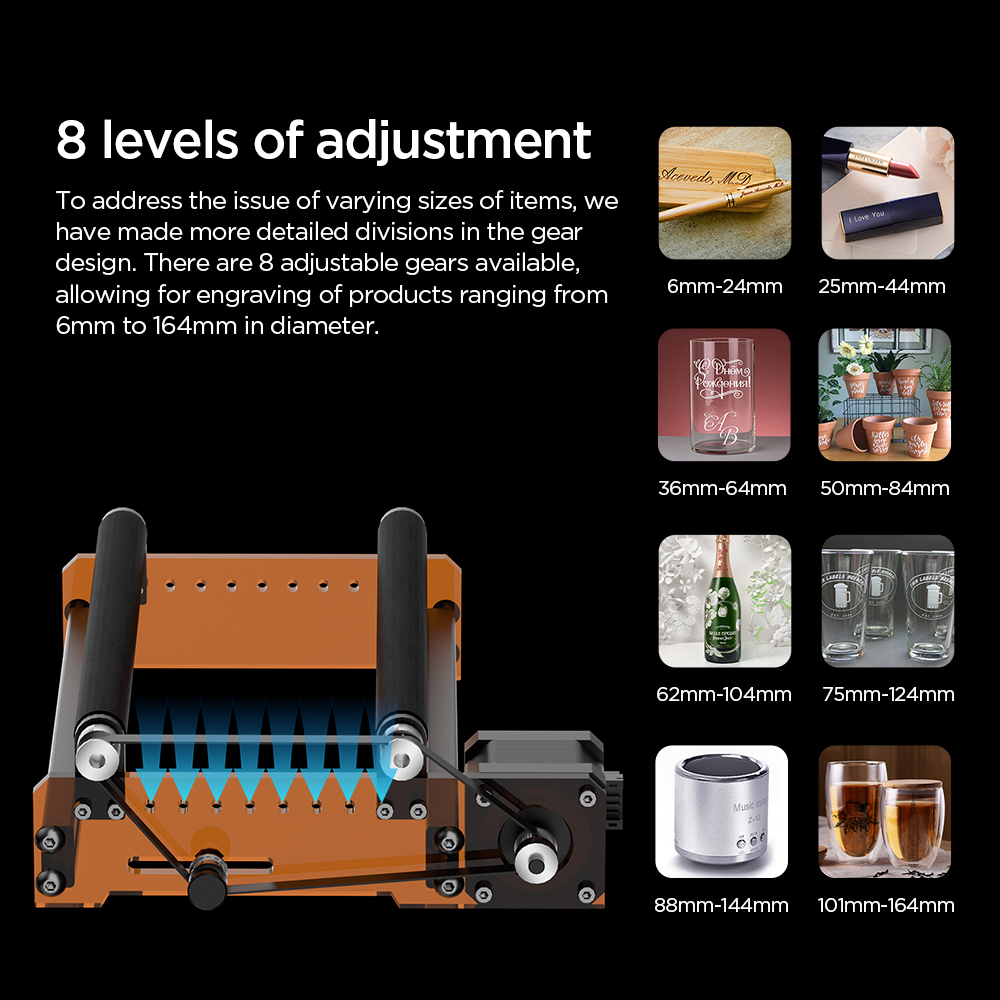 ACMER M3 レーザーロータリーローラー 360 °   - Industrial Laser Cutting のレビューと価格