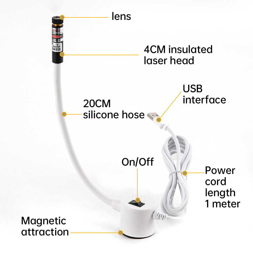 USB 電源赤色レーザーライト縫製位置決めランプ切断磁気ベー - Industrial Laser Equipment のレビューと価格