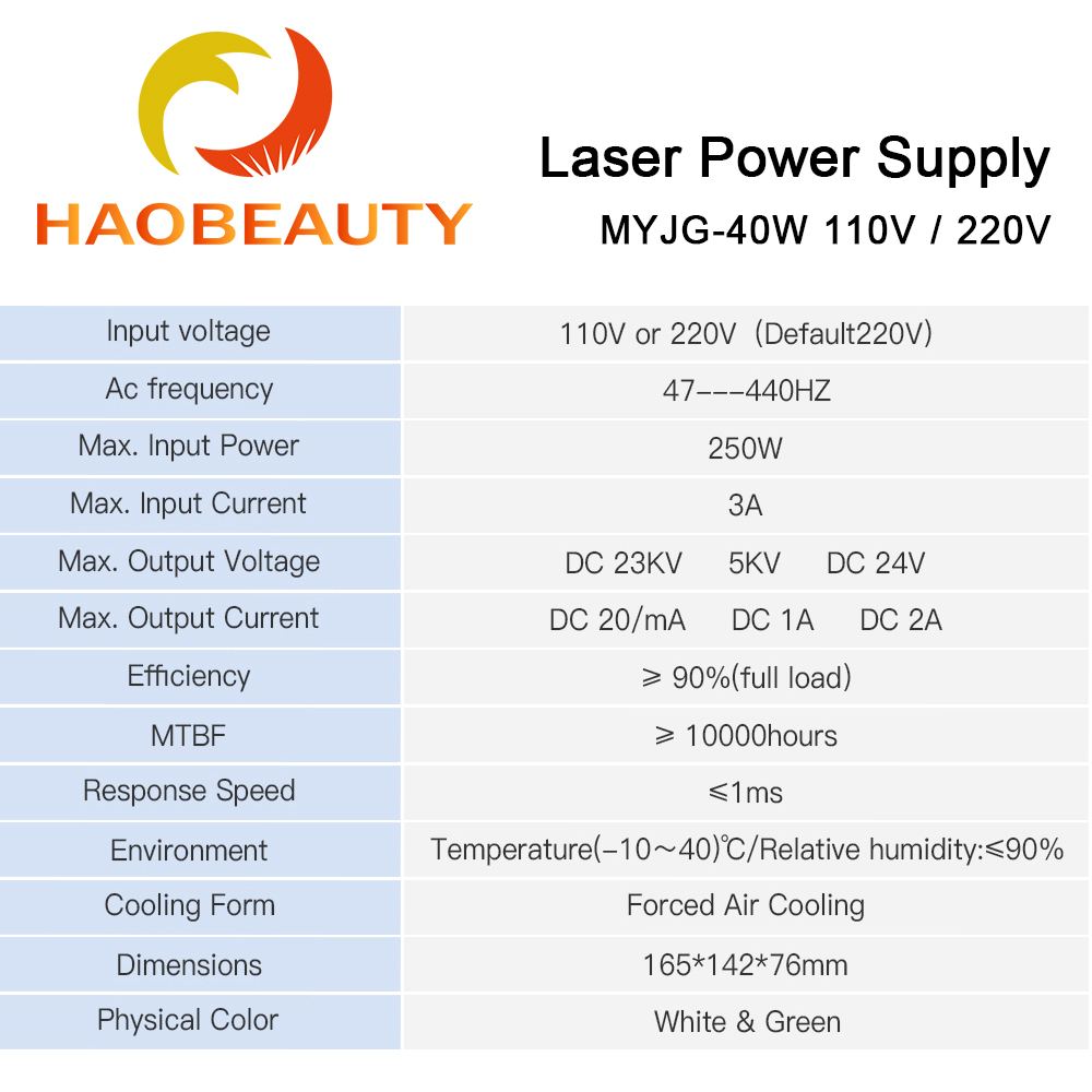 HAOBEAUTY-CO2レーザー電源、高電圧彫刻切断機、4 - Industrial Laser Equipment のレビューと価格