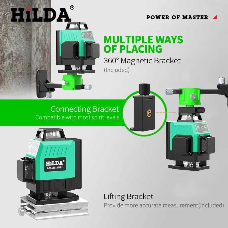 HILDA 12/16ライン グリーンレーザーレベル 自動水 - Industrial Laser Level のレビューと価格